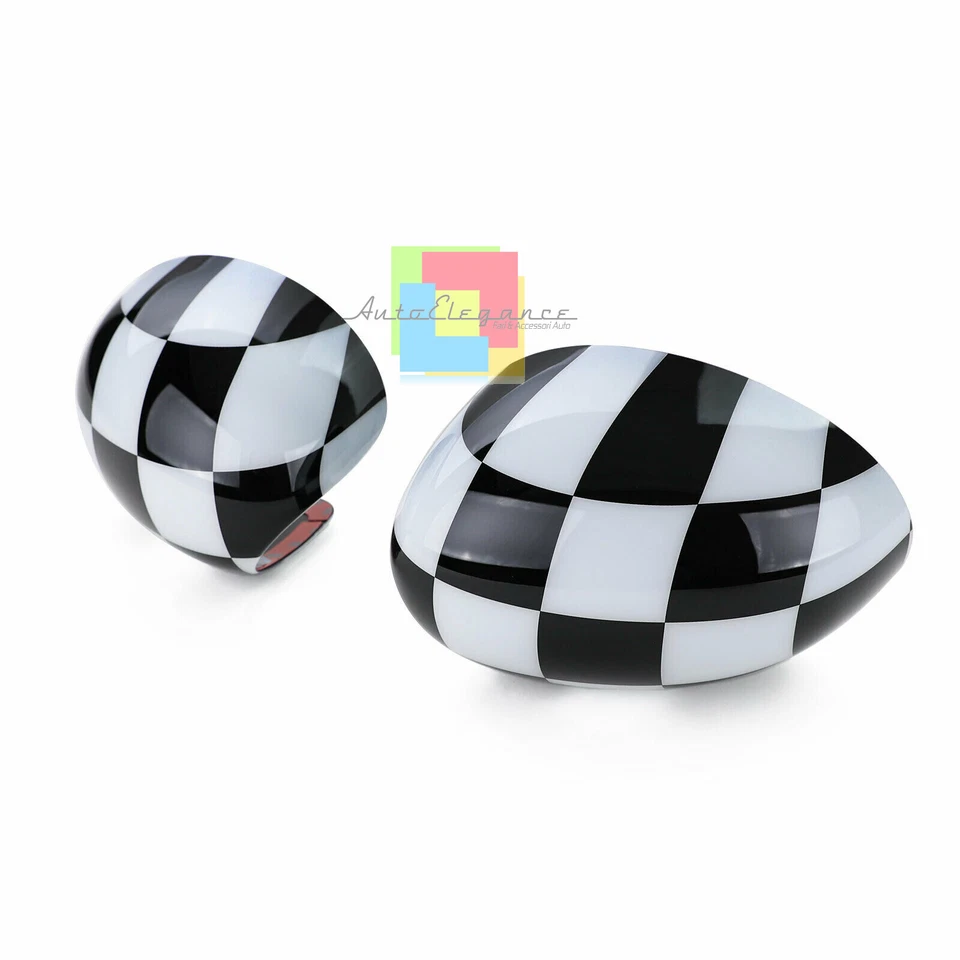 MINI R55 R56 R57 R58 R59 R60 COVER CALOTTE SPECCHIO BANDIERA 3M ADESIVE - Immagine 2 di 4