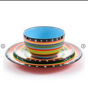 Gibson Elite New Pueblo Stoneware Dinnerware Set, 12-Piece