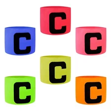 6 Pack Football Soccer Captain Armband Anti-Drop Captains Elastic Armbands