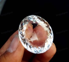 Pietra preziosa certificata 110 Cts quarzo bianco naturale non riscaldato tag...