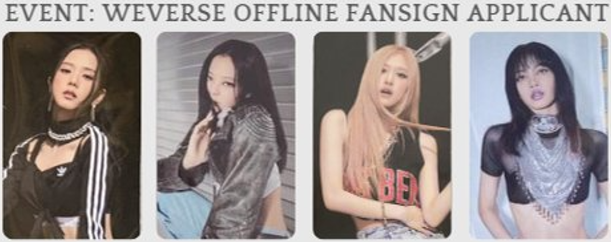 BLACKPINK BORN PINK FANSIGN EVENT POB OFFICIAL PHOTOCARD BLINK