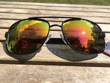 Khan Sunglasses KN200301CM black metal Mirrored smoke lens 8KN-2003/CM