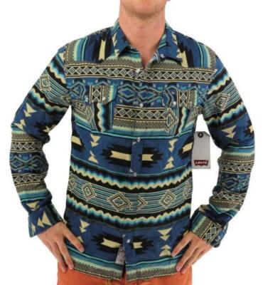 NEW LEVI'S MEN'S CLASSIC LONG SLEEVE BUTTON UP SHIRT LEGION BLUE 3LDLW216