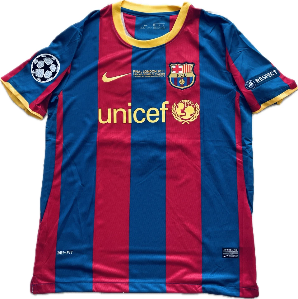 Messi 10 FC Barcelona 2011 Final London Champions League Football Soccer Jersey - Image 2 of 3