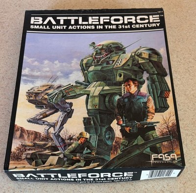 BATTLEFORCE Sci Fi RPG Box (1987 Fasa Games) -- Complete UNPUNCHED