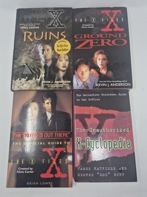 X-Files Book Lot : Ground Zero + Ruins + X-Cyclopedia + Official Guide 1st Ed HC