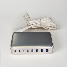 200W GaN Desktop Charger 8-Port USB-C  USB-A Fast Charging Station Adapter