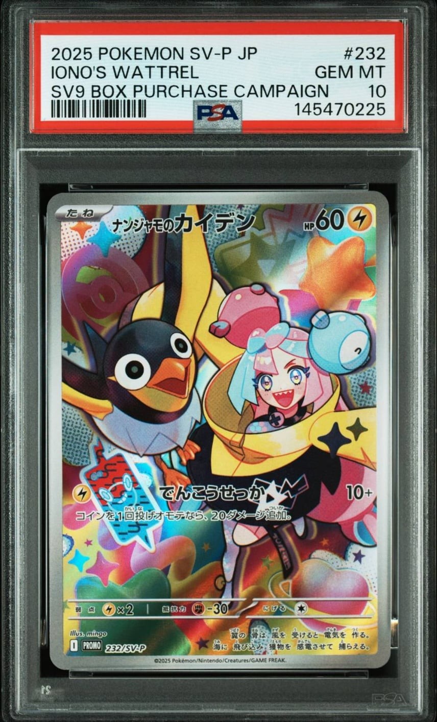 Pokemon Japanese Iono's Wattrel PSA 10 SV-P 232 #80df