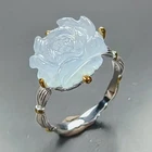 Handmade 10 ct+ Natural Aquamarine Ring 925 Sterling Silver Size 7.5 /R472603