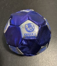 Rare Collectors Chuck E Cheese Party Mini inflate fun Soccer Ball Silver Blue