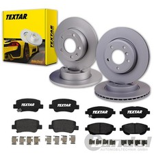 TEXTAR BREMSSCHEIBEN + BELÄGE VORNE + HINTEN passend für TOYOTA AVENSIS T27
