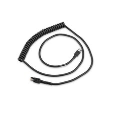 Zebra CBA-UF6-C09ZAR Coiled USB Cable 9Ft Type A High-Speed Scanner Cord