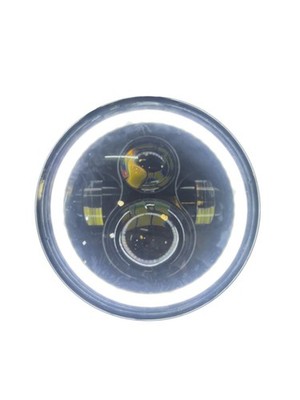 K D 7'' LED Headlight Compatible With Bullet (Ryal Enfld), Thar, Gypsy