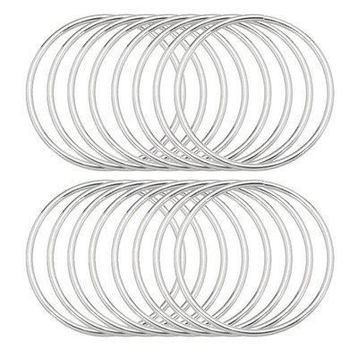 16 Dream Catcher Rings, 2.4'' Metal Wheels for DIY Crafts, 2.1'' Silver