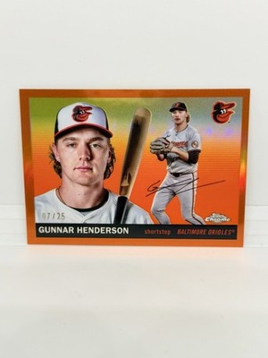 GUNNAR HENDERSON 2025 Topps Chrome Platinum Orange Refractor /25 Orioles #96