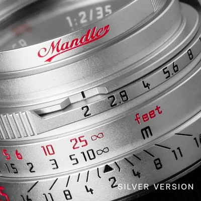 Brand New!!! Mandler 35mm F2 Silver– Bonus Hood x2 | Classic Style