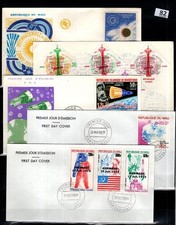 // MALI, MAURITANIA, D HAITI 1975 - SPACE - 5 FDC