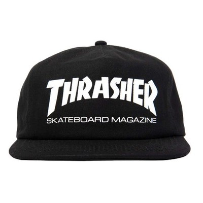 Thrasher Hat Skate Mag Snapback Black White Cap Mens Skateboard