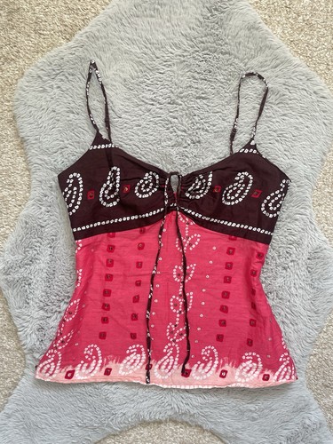 Women’s Brown and Pink Sequin Embellished Cami Top Size 10 / S-M - 第 1/3 張圖片
