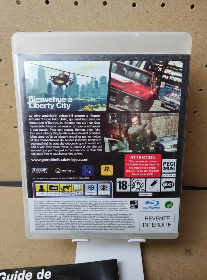 Grand Theft Auto IV P3 Jeu Jeux Sony Playstation 3 - Photo 3/3