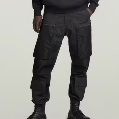 G-Star Raw Men's 3D PM Cuffed Trainer Black Cargo Jogger Pants Size 33