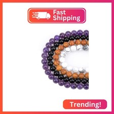 LPBeads 100PCS 8mm Natural Mixed Color Gemstone Round Loose Beads for Jewelry Ma