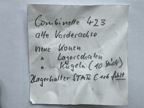 zündapp combinette 423 Vorderachse - Bild 2 von 2