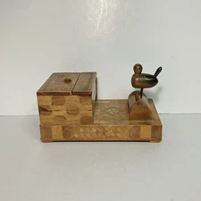 Antique Cigarette Dispenser Bobbing Duck Retriever All Wood