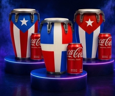 3D Printed  Flag  PUERTO RICO, CUBA ,DR REP Conga Can Holder/Koozie 12 OZ