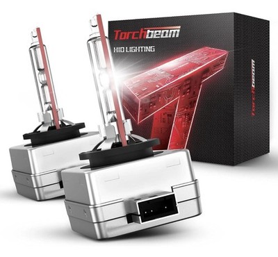 Torchbeam D1S HID Headlight Xenon Bulbs 6000K Cool White 150% Lighting Distance
