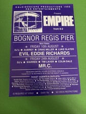 Vintage Rave Flyer Empire 1990 Empire Bognor Pier Collectable Kaleidoscope