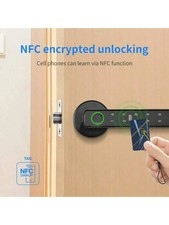 5-In-1 Smart Door Handle Lock Fingerprint App Control Keyboard IC Cards