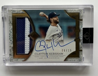 2024 Topps Transcendent Clayton Kershaw Patch Auto /15 Game Used Dodgers SSP