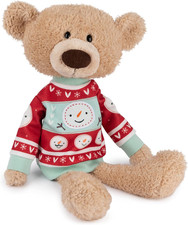 Toothpick with Holiday Sweater, Classic Teddy Bear Stuffed Animal for Ages 1 and