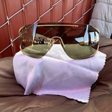 NOS Vintage Christian Dior 2434 Sunglasses - Austria 1980's - Gold / Green- RARE