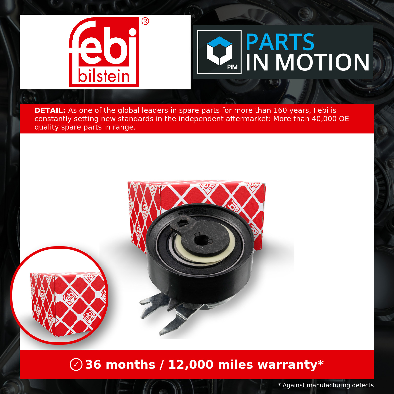 Timing Belt Tensioner fits SEAT IBIZA 6L1 1.6 03 to 09 BAH 030109243L 030109243Q
