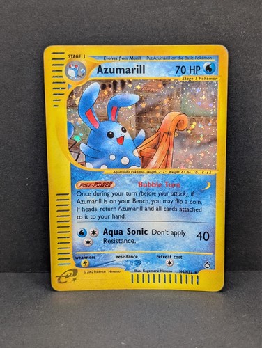 Azumarill H04/H32 Aquapolis Holo Rare Vintage Pokemon TCG e-reader MP+