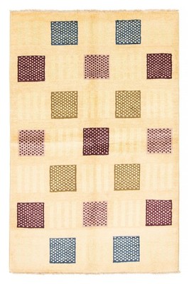 Hand Knotted Area Rug 4'2'' x 6'3'' Traditional Oriental Wool Carpet
