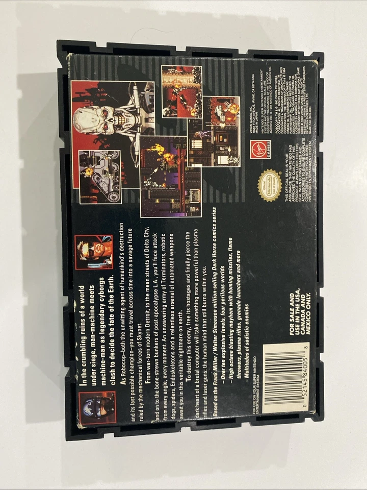 RoboCop vs. The Terminator (Super Nintendo 1993) SNES CIB - Image 2 of 4
