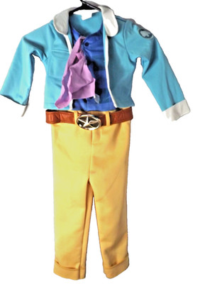 Spirit Halloween Dino Ranch Miguel Cowboy Costume Toddler 3-4T Missing Hat
