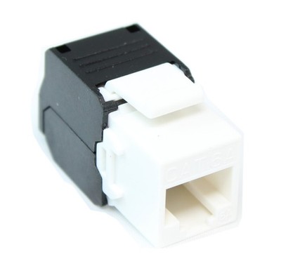 Keystone Jack Insert/Punch-down - Cat 6A RJ45 Networking  White