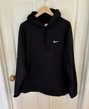 NWT Nike Mens Black Therma-fit Pullover Hoodie XL Front Pocket Gym Athleisure