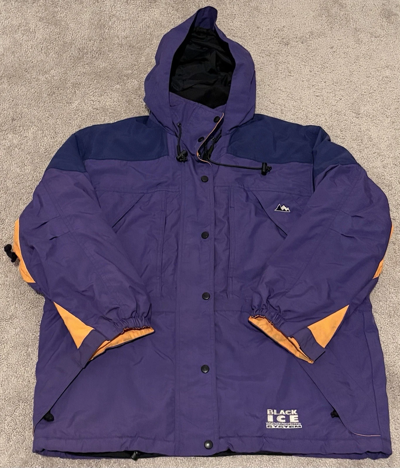 Black Ice Weather Protection System Men’s Size Large Full Zip Hooded Ski Jacket