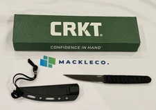 CRKT Obake 2367 Fixed Blade Knife 3.6" Sheath Etched Blade Every Day Carry EDC