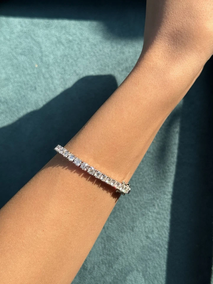 VVS1 Moissanite 4mm Tennis Bracelet- 7.5 Inch