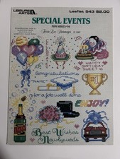 LEISURE ARTS Special Events Mini Series 14 Cross Stitch Patterns Leaflet 543