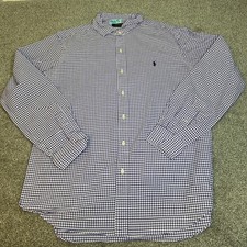 Polo Ralph Lauren Shirt Mens XL purple Gingham Button Down Classic Casual Preppy