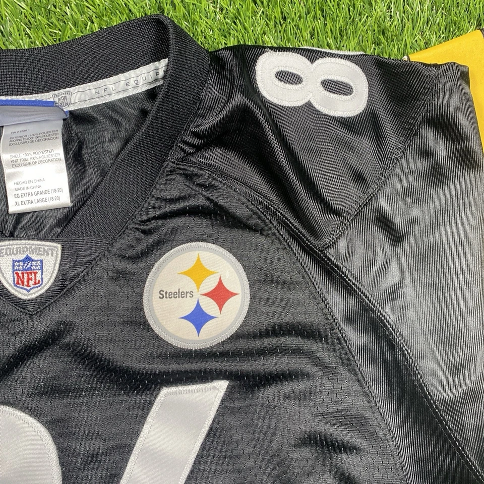Camiseta Hines Ward Pittsburgh Steelers Reebok Feminina Extra Grande Costurada +2 Preta 18/20 - Imagem 3 de 4