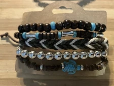 Boho Punk Wrist Charm Bracelet 5PC Men/Women, Teens 