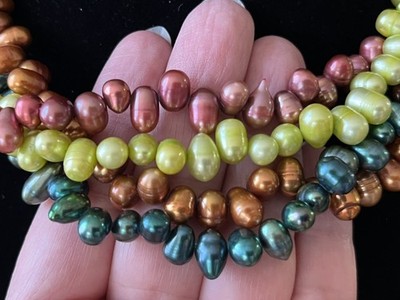 Jay King DTR Freshwater Pearl Multicolor Four Strand Necklace 925